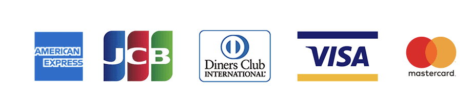 アメリカン・エクスプレス、JCB、ダイナーズクラブ、VISA、MasterCard、QUICPay、nanaco、WAON、iD、楽天Edy、auPay、PayPay、d払い、メルカリPay、はやかけん、TOICA、manaca、Suica、SUGOCA、PASMO、nimoca、ICOCA、Kitaca